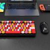 Bamu Bear T93 Retro Mixed Color Wireless Keyboard & Mouse Set