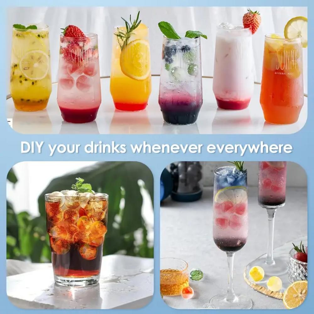 Round ice cubes, 2-piece set, 33 ice cubes, various ice cube trays, reusable ice cubes, BPA-free, suitable for parties, coffee,