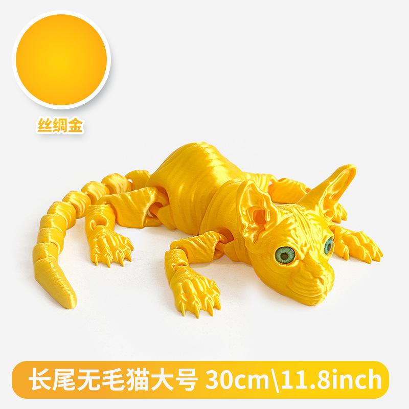 3D Printed Sphynx Cat Figurine Cute Hairless Cat Sculpture Modern Home Decoration Ornaments Creative Gifts For Cat Lovers Toy