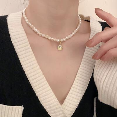 High Quality Fashion Opal Pendant Natural Freshwater Pearl 14K Gold Filled Female Chain Necklace Birthday Gifts No Fade