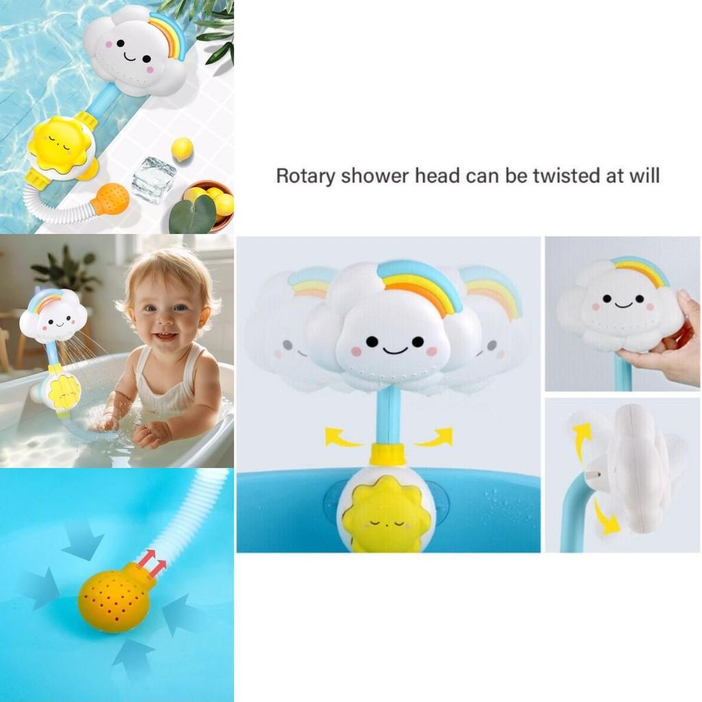 Colorful Baby Bath Toys Rainbow Cloud Shower With Fun Interactive Features For Kids