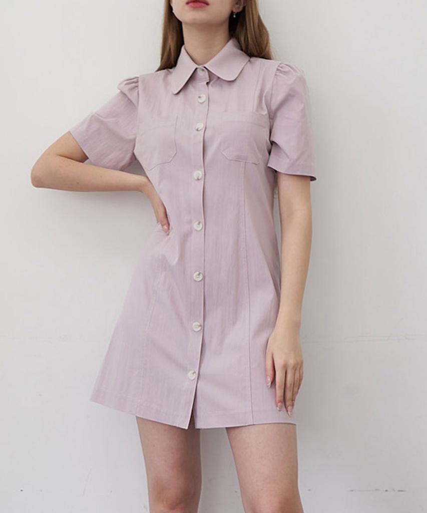 Bye Bye Seop Stitch Half Dress Purple [T22]