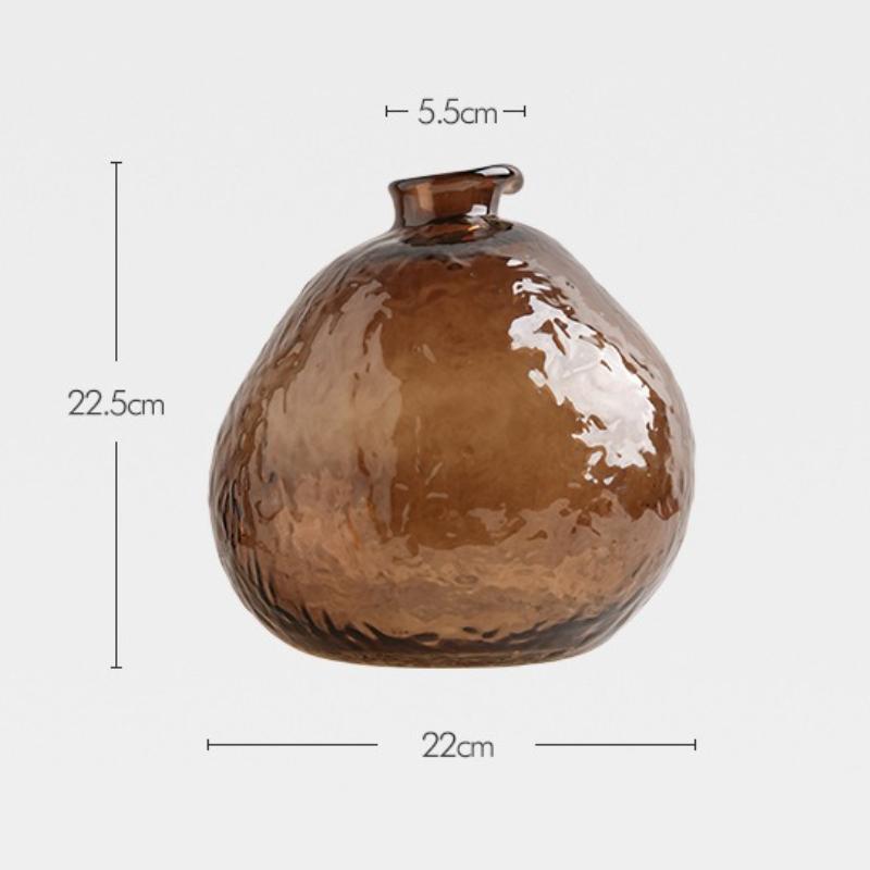 

Coffee Colored Glass Vase Artificial Flower Art Vase Placement Home Entrance Living Room Desktop Balcony Hydroponic Plant Vase