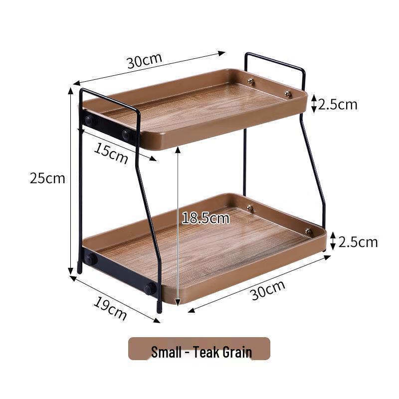 

Double-Layer Desktop Melamine Storage Rack Small 30cm