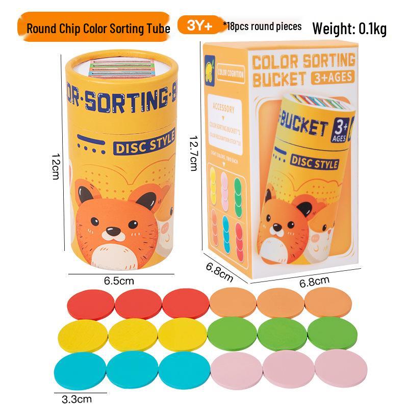 

Montessori Color Sorting Bucket: Educational Toy for Early Childhood Color Recognition and Matching