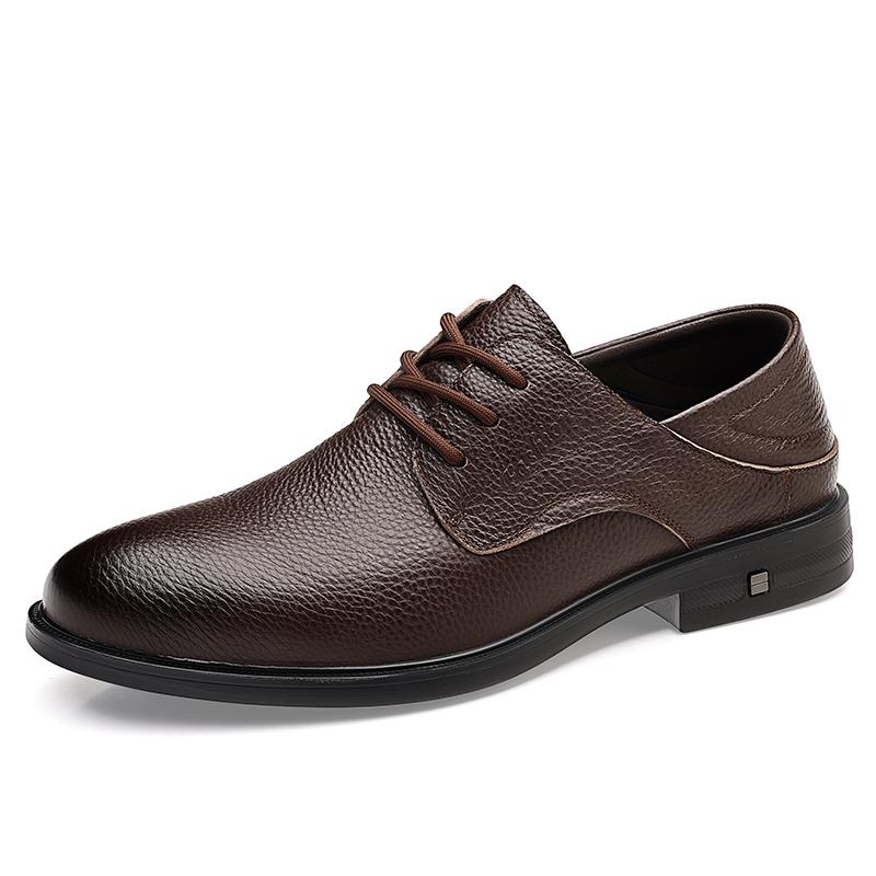 

New Men Luxury Oxfords Shoes High Quality Dress Shoes Men Classic Business Leather Footwear Fashi Men Versatile Casual Shoe 44 коричневий