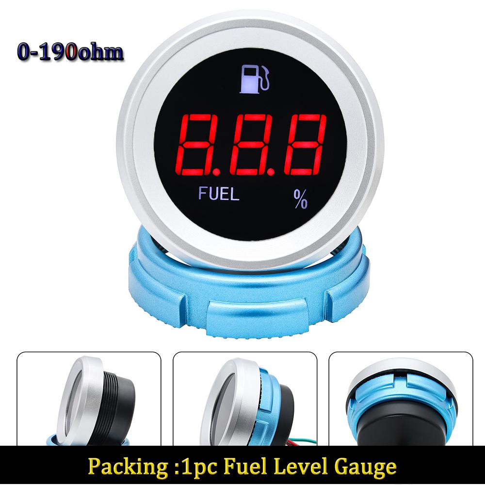 HD 52MM Car Water Temperature Gauge / Oil Level Gauge / Voltmeter Fuel Pressure Meter with 0-1.00 Mpa Oil Press Sensor 0~190 Ohm