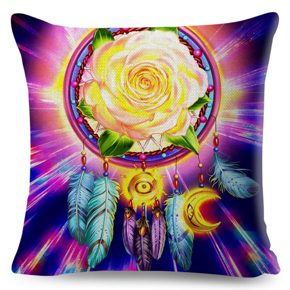 Fantasy Dream Catcher Series Decorative Pillowcase Bohemian watercolor cushion cover Sofa office seat cushion cover Home decor