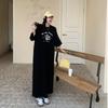 South Korea Dongdaemun short-sleeved t-shirt women's 2026 summer new fat mm simple medium and long knee-length dress