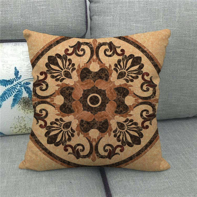 Home Decor Colorful Mandala Pattern Digital Print Pillowcases Pattern Cushion Cover Suitable for Sofa Bedroom Car Pillow Cover