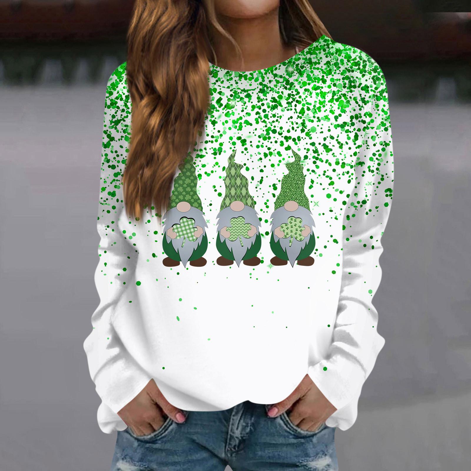 

Женская мода повседневная толстовка с длинным рукавом и круглым вырезом с принтом XL