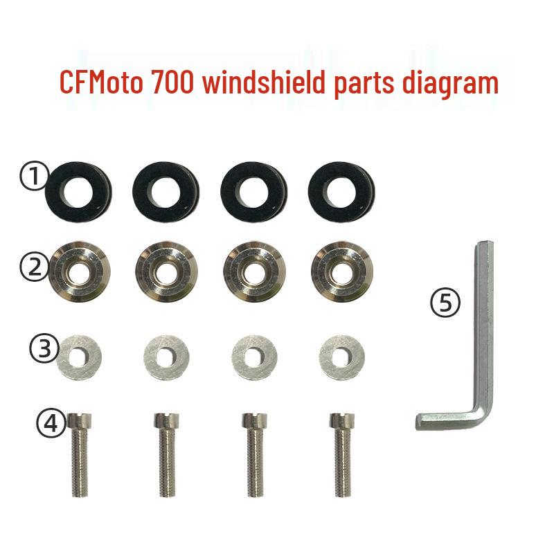 Enhanced Windshield Height & Width Modifications for CFMoto 700MT