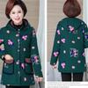 Women's Coat Down Cotton Jacket Autumn Winter Print Parkas Thick Plush Cotton Jacket Hooded Female Casual Warm Outerwears