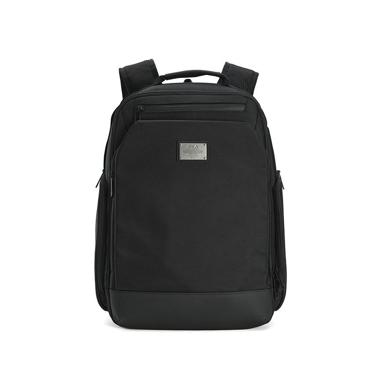 

FILA White Navigator Classic Minimalist Casual Business Multi-Occasion Durable Practical Layered Design Fabric PU Backpack Men backpack F13M613102FBK Jet Black