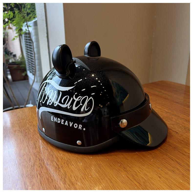 Retro 3C Certified Half Motorcycle Helmet for Men & Women - Summer Sun Protection Skull Cap