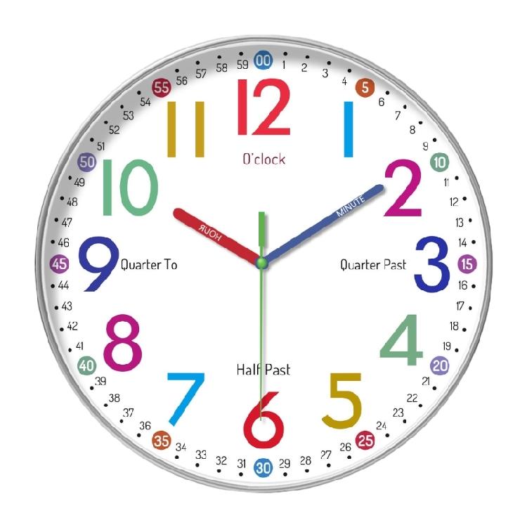 Kids Wall Clock Perfect For Kids Time Management Children Cartoon Wall Clock Telling Time Teaching Clock Early Education