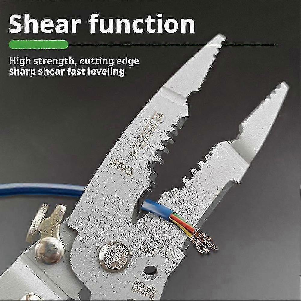 Multifunctional home wire stripper electrician pliers with voltage tester and