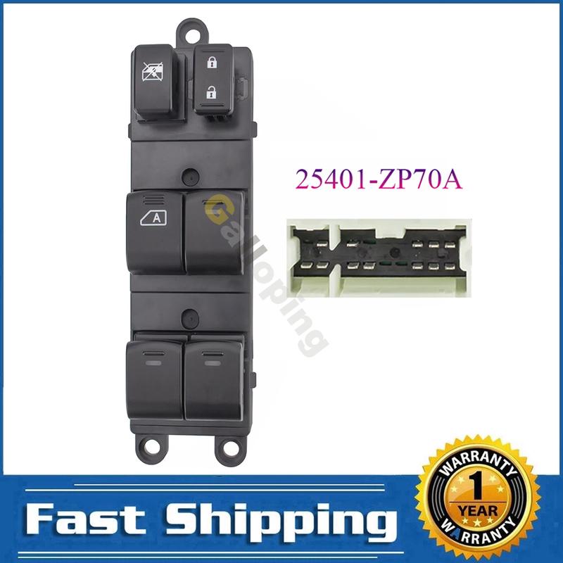Power Master Window Switch Control Regulator Button for 2007 -  Nissan Frontier Crew Cab 25401-ZP70A Car Accessories