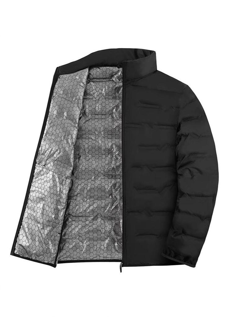 Men's Lightweight Graphene Down Jacket - 80% White Duck Down, Warm and Casual