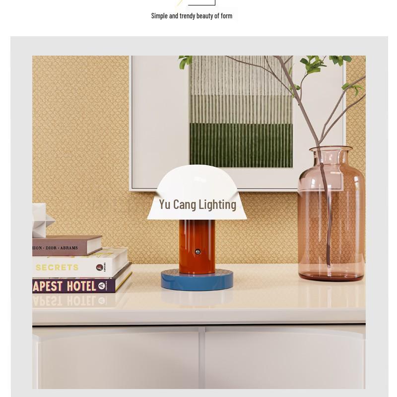 Denmark Setago Table Lamp: Touch-Dimming Portable Bedside Light, Nordic Retro Style