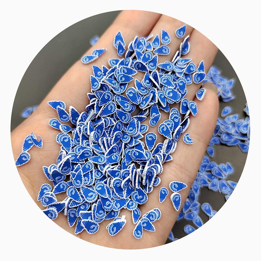5mm Blue Conch Polymer Clay Slices Sprinkles Soft Clay for Tumbler Diy Crafts approx 5mm-500g/bag