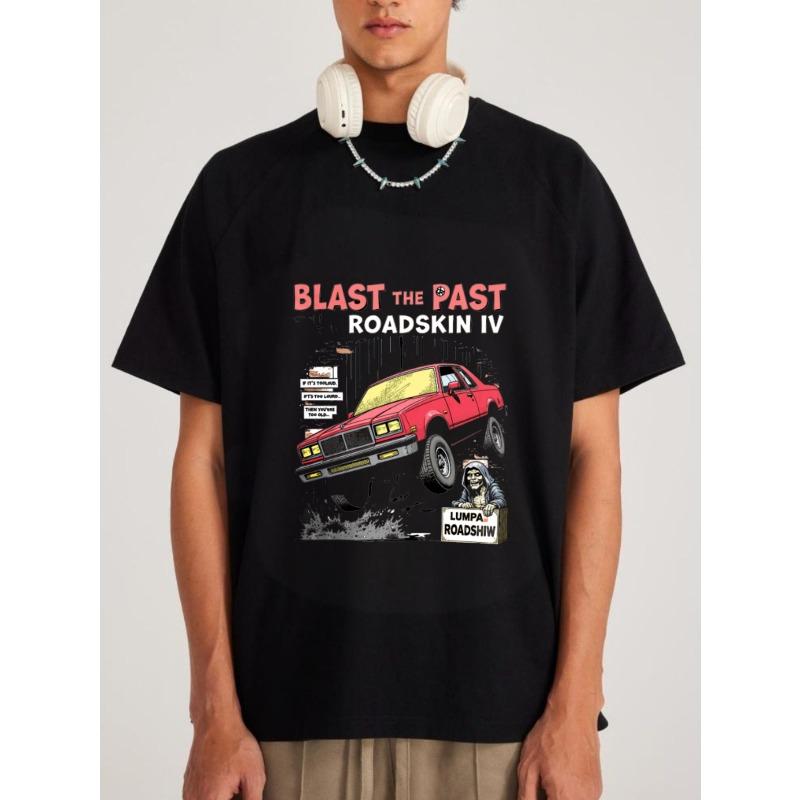 

Blast The Past Roadskin Iv T Shirt White Car Graphic and Text Design for Casual Wear XXXXL чёрный