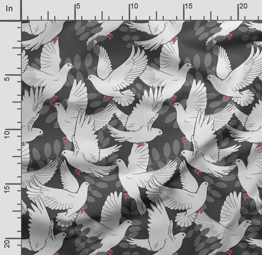 Soimoi Bird Print, Cotton Cambric, Quilting Fabric Sold by The Yard 42 Inch Wide, Medium Weight Cotton Fabric,