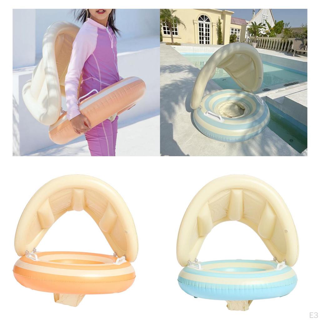 Baby Pool Float with Sun Protection Canopy for Boys Girls Beginner Swimmers