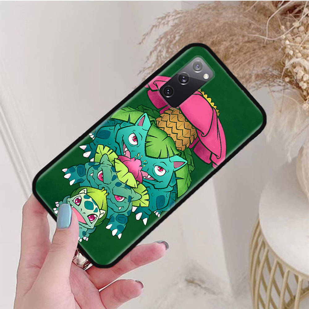 Black Case for Samsung Note 20 Lite S24 Ultra S23 A03 A05 A06 A11 A71 A15 A16 A13 A24 A25 A33 A52 A53 A50 M55 M35 Plus P-35 Cute Pokemons Pikachus
