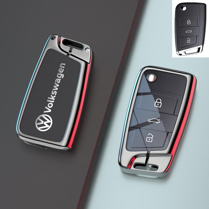 Für VOLKSWAGEN VW für Volkswagen Tiguan VW Golf 7 4 5 Mk4 6 MK7 für Skoda Octavia A7 für Seat Leon Ibiza Altea Metall Auto Schlüsselhülle