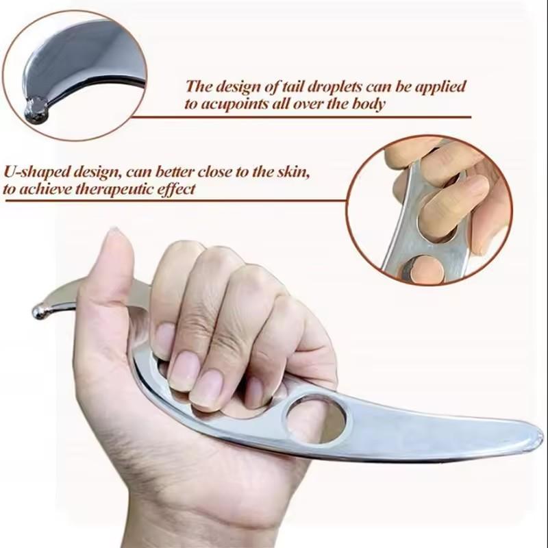 Professionelles Gua Sha Schabbrett aus Edelstahl für myofasziale Lösung und Schmerzlinderung Manuelles Massageinstrument