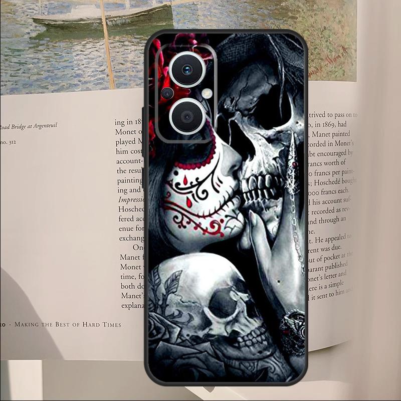 Catrina Beautiful Rose Girl Skull Cover For OPPO Reno 14 13 11 10 Pro 12F 11F 13F 14F 7 8 Lite OPPO Find X6 X5 X8 X9 Pro Case