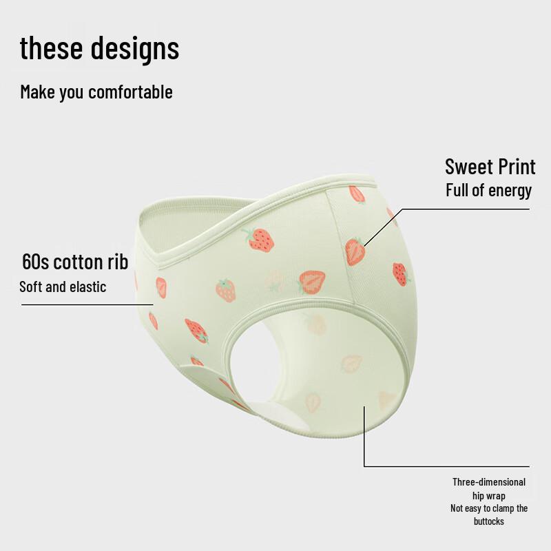 Beneath 520C Women's Printed Cotton Antibacterial Briefs (2-Pack)