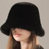 Women's Plush Fisherman's Hat, Winter Bucket Hat, Warm Basin Hat