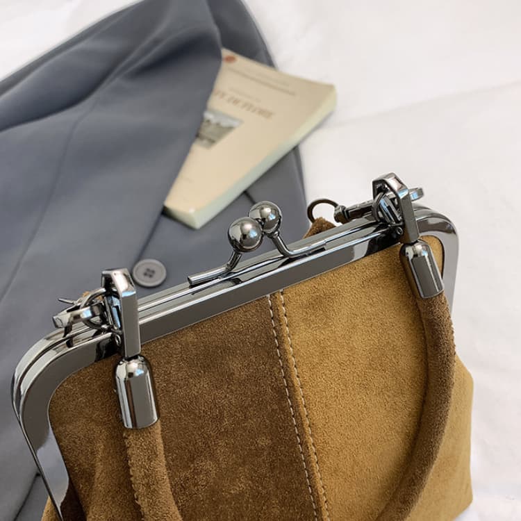 Vintage eenvoudige handtas dames schoudertas