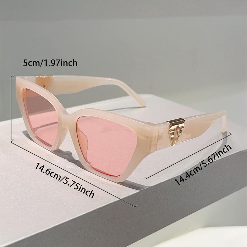Cat Eye Sunglasses Women Fashion Vintage Candy Color Rim Decor Shades Trendy Outdoor Brand Design Gradient Sun Glasses