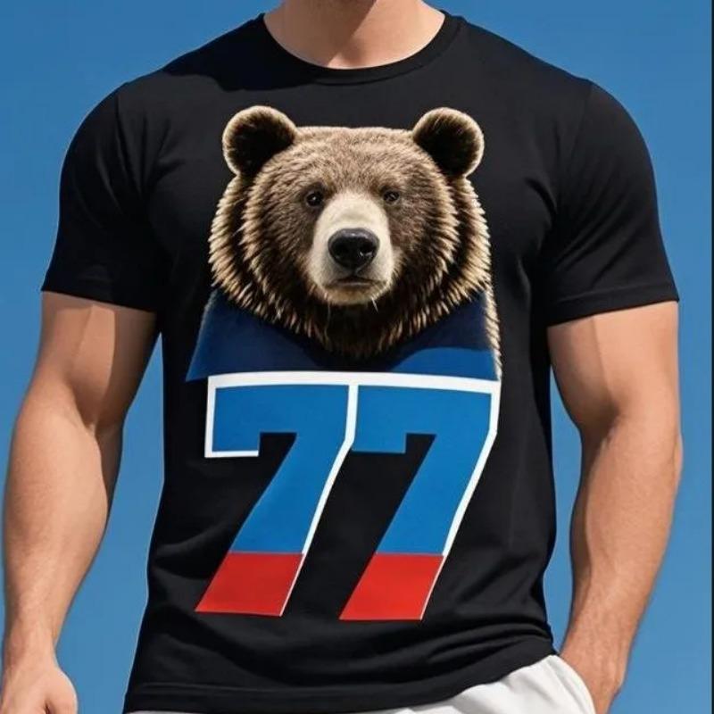 

Футболки Топы Одежда Футболки Русский Медведь Флаг России 3D Принт Уличная Одежда Мужчины Женщины Мода Оверсайз Футболка с Коротким Рукавом 6XL