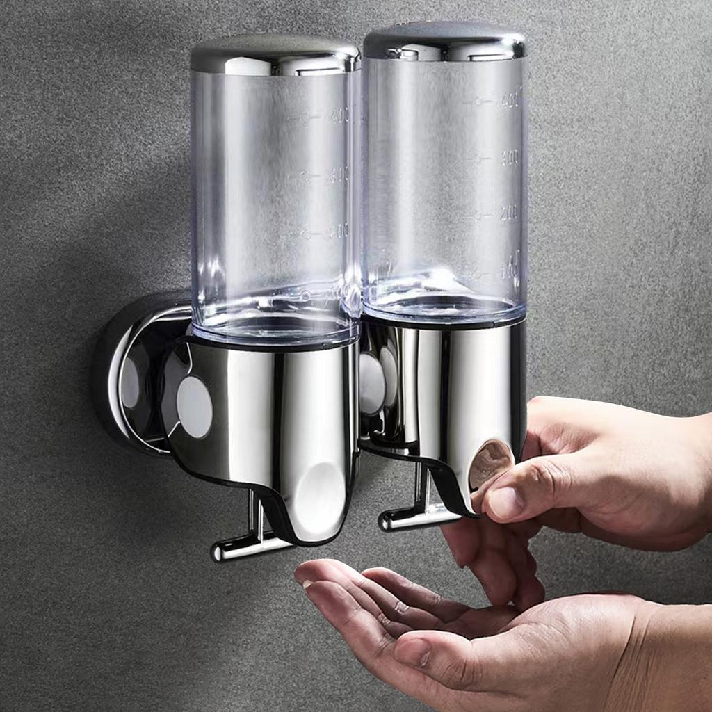 Shampoo And Conditioner Dispenser Shower Dispenser Drillless Shower Soap Dispenser Bathroom Wall Mounted Shampoo Conditioner Body Wash Dispenser