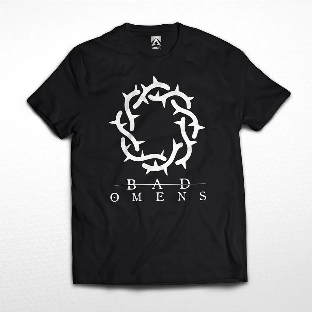 Unisex Short Sleeve Crew Neck Cotton T Shirt Bad Omens Band S