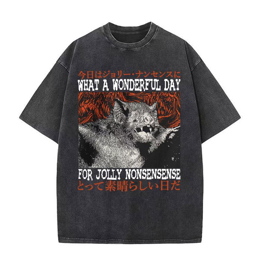 Japanese Crab Funny Meme T Shirt Tokyo Weird Streetwear Washed Vintage T Shirts Unisexs Women Casual Oversized Short Sleeve Tshirt