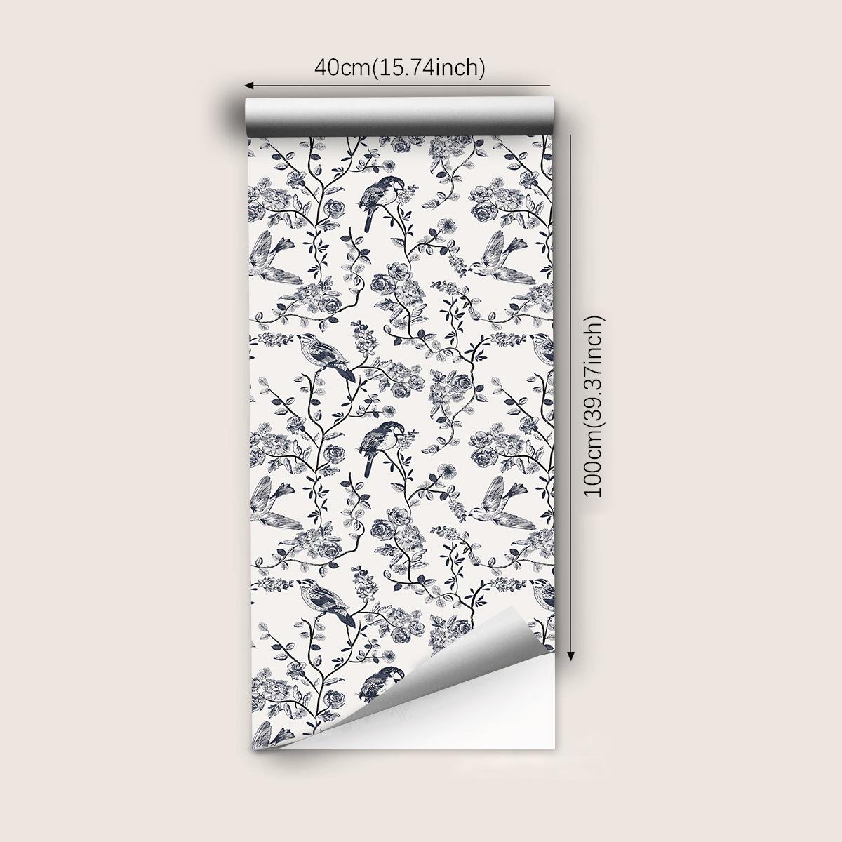 

Самоклеящиеся обои 3D цветок растение нетканый материал толстые обои спальня гостиная телевизор фон наклейки на стену 40cmX100cm