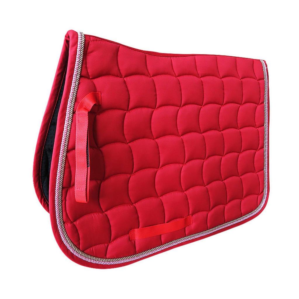 Quilted Saddle Pad Double Rope Piping Polycotton Material Equestrian