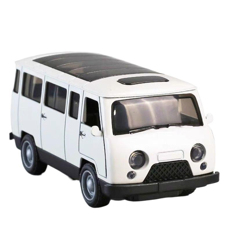 1/36 UAZ Travelers Bus in Lega Modello di Auto Giocattolo in Metallo pressofuso Veicoli per Tour Cittadino del Traffico Modello di Auto Simulazione Pull Back Regalo per Bambini