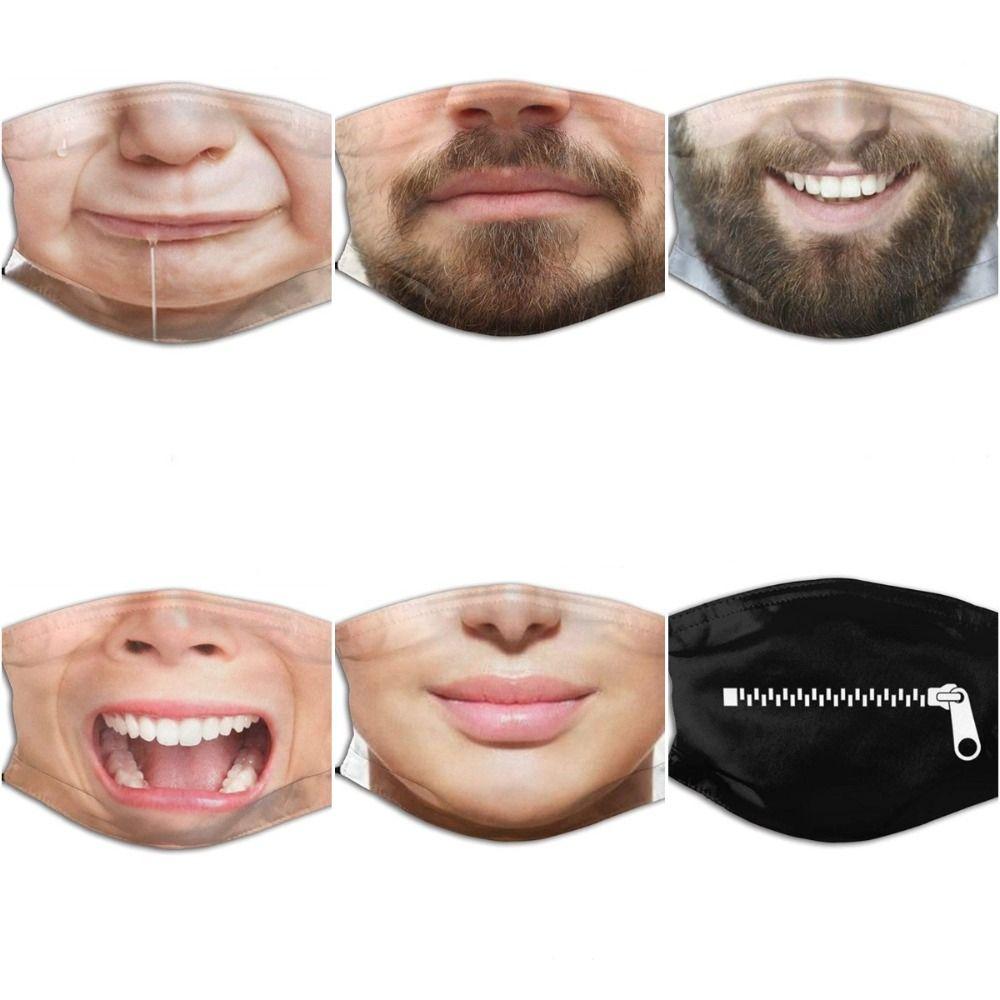 Personality Funny Printed Mask Facial Expression Party Cosplay Mask Winter Outdoor