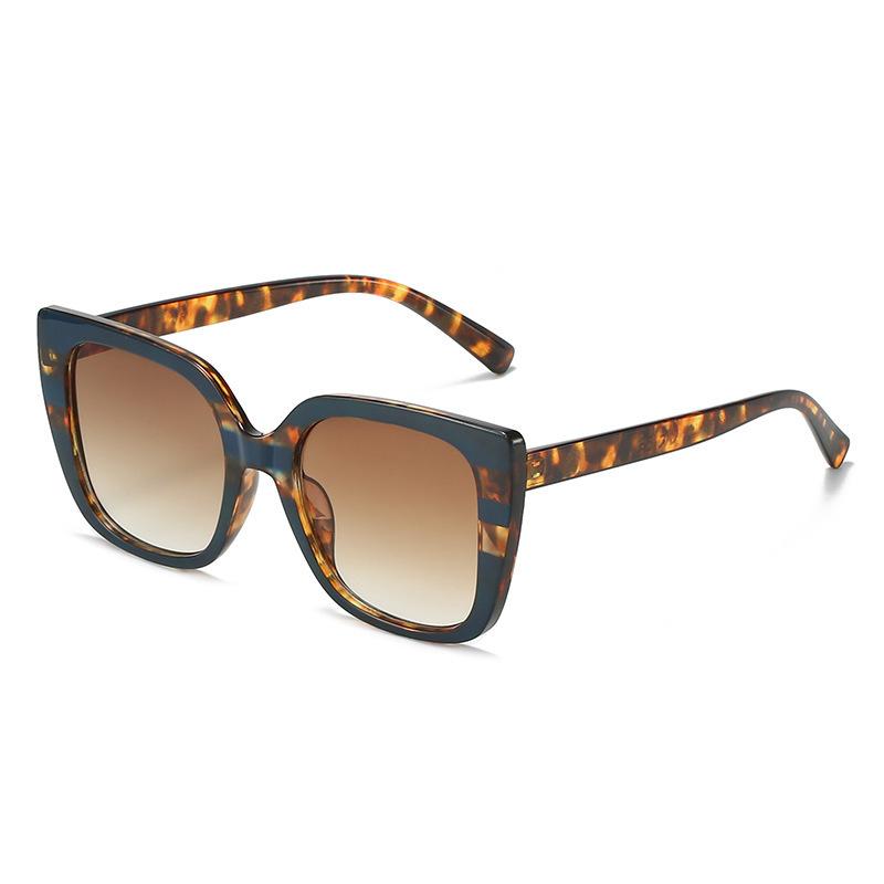 New European and American high-value fashion personality cool color matching large frame sunglasses sunscreen UV protection sunglasses