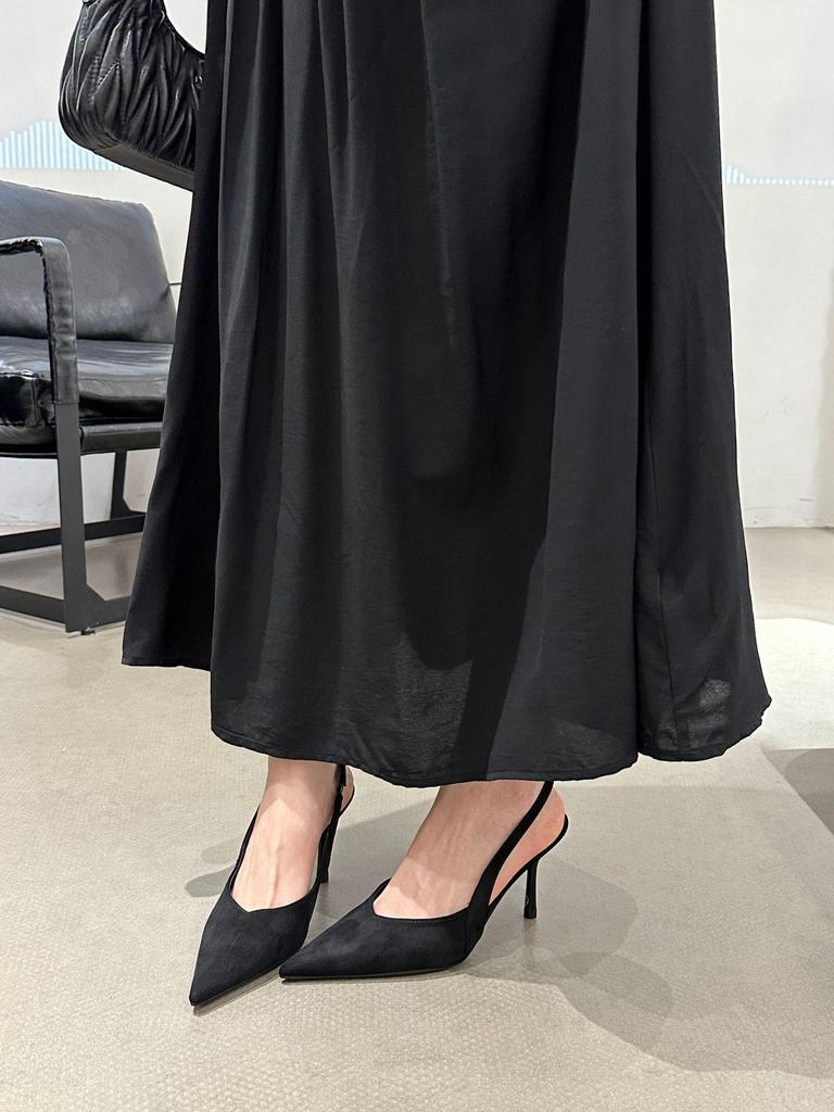 Velvet Sexy Pointed High Heels: Elegant Thin Heel Closed-Toe Sandals for Women - 2026 Spring Collection