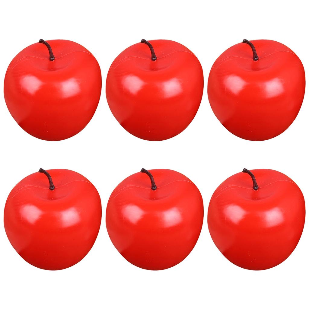 6Pieces Washable Faux Fruit Kitchen Decoration Realistic Fruits Replicas for Festival Parties Supplies and Home Accent
