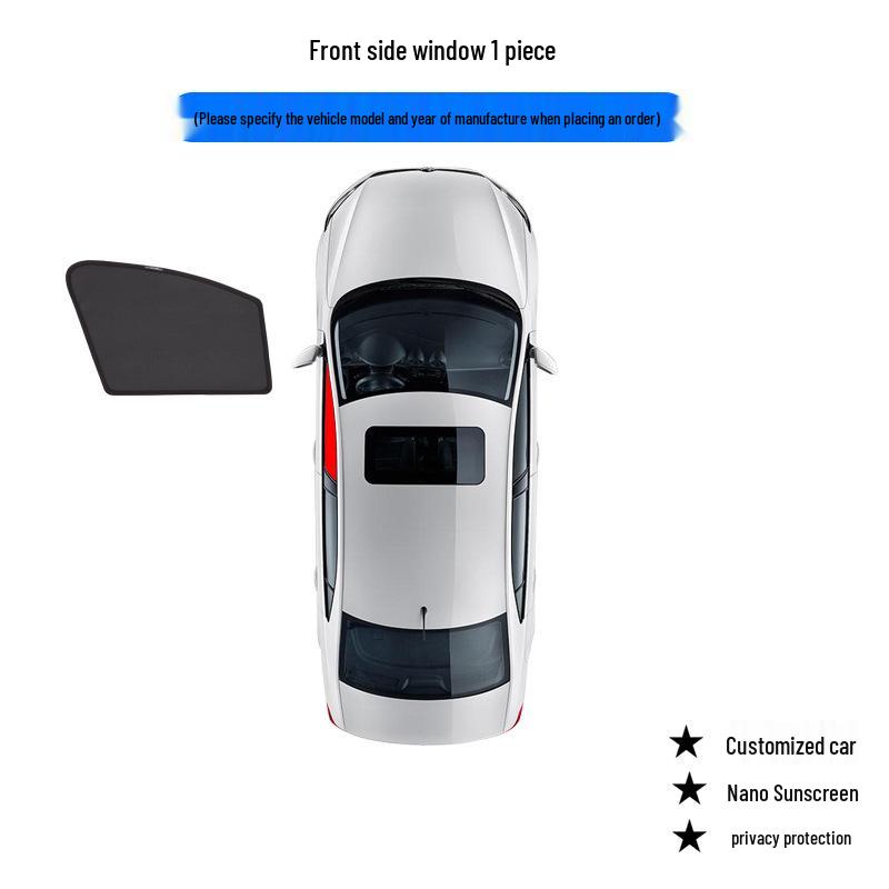 Baojun-510 Magnetic Car Window Sunshade – Heat Insulation Side Curtain
