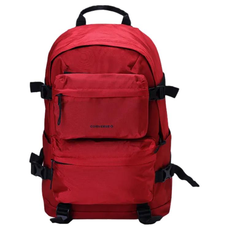 Converse Top Loader Simple Versatile Polyester Backpack Unisex Backpack Red UA5752-F97 Red