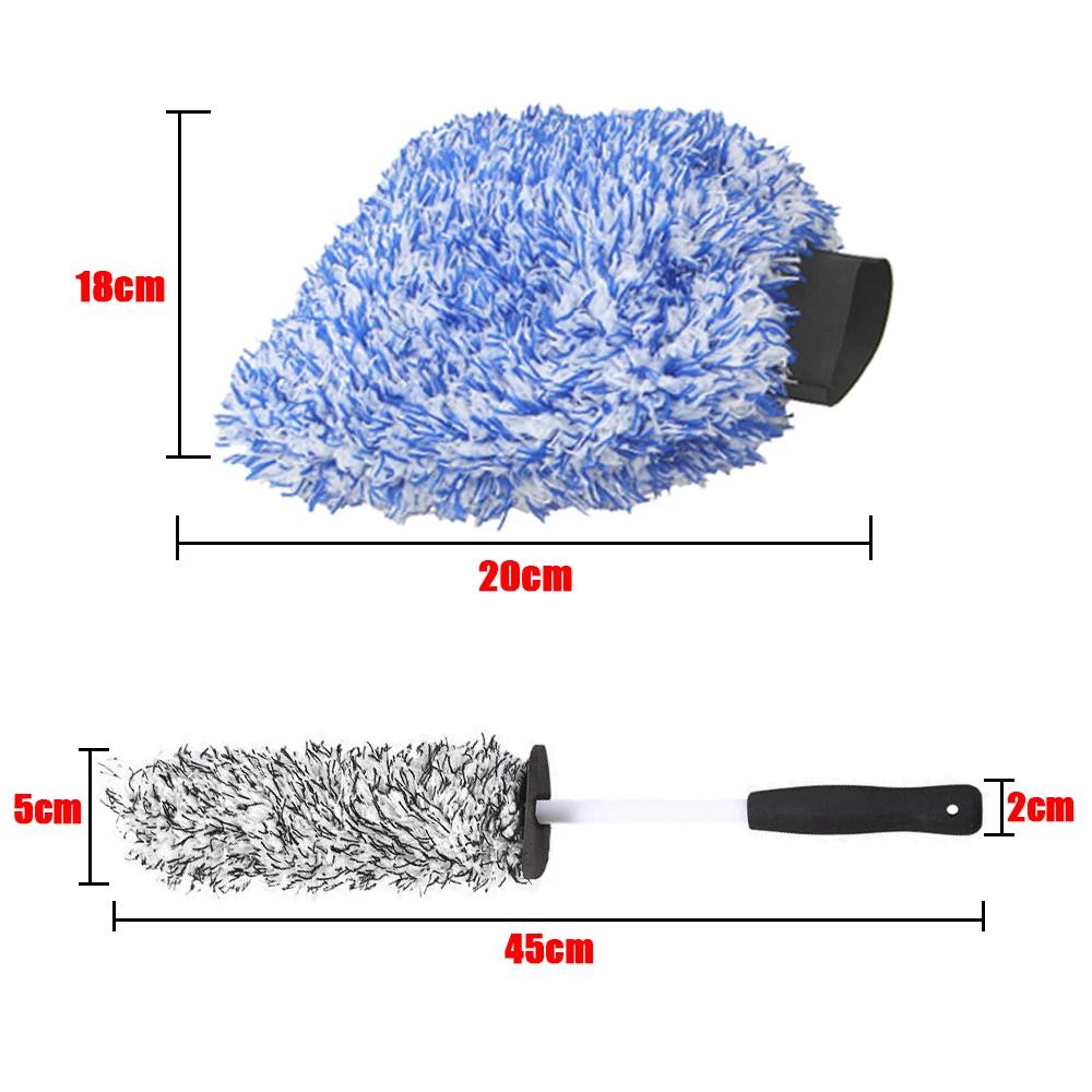 Perie Spălare Auto Microfibră Premium Perie Roți Mâner Moale Antiderapant Ușor De Curățat Spălare Spițe Roți Auto Accesorii Auto